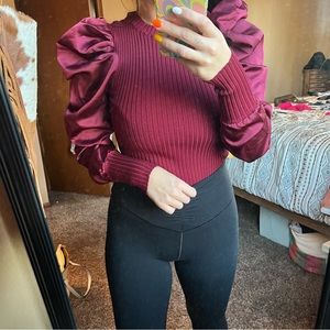 Ribbed RED by BKE small sweater